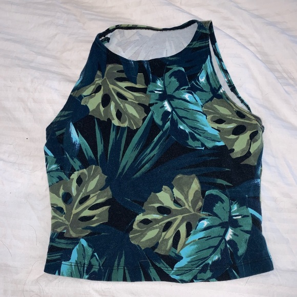 American apparel palm print crop top - Picture 2 of 4